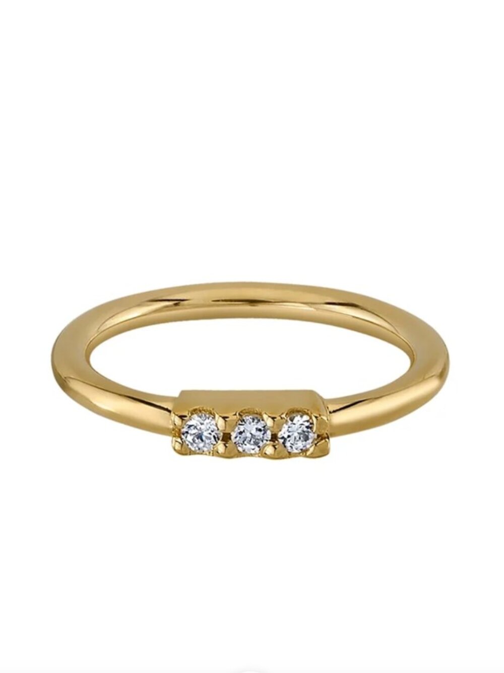 Single BVLA 14k yellow gold white diamond 20g 14"